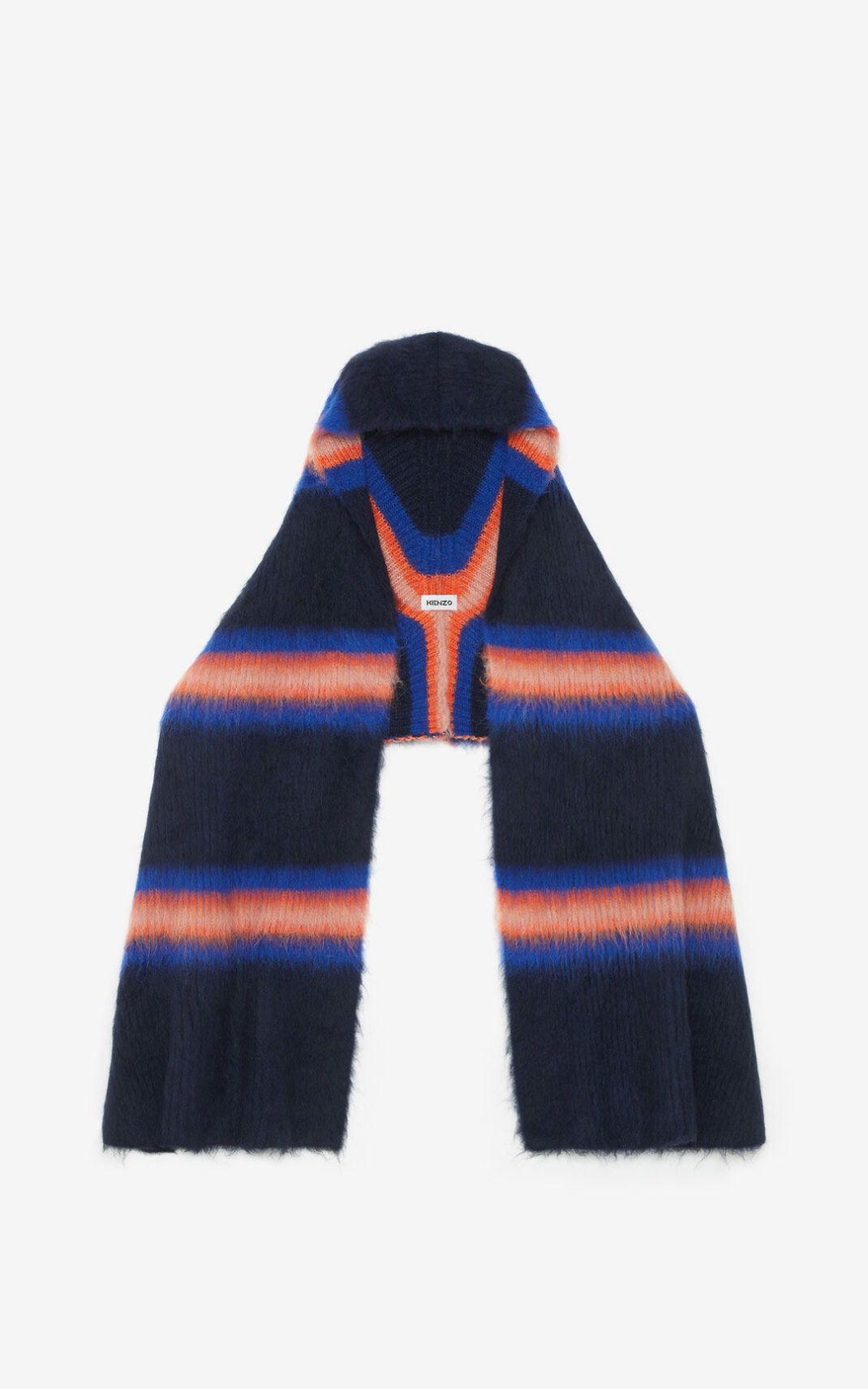 Bufanda Kenzo Striped alpaca wool Hombre Azules JYQ061854